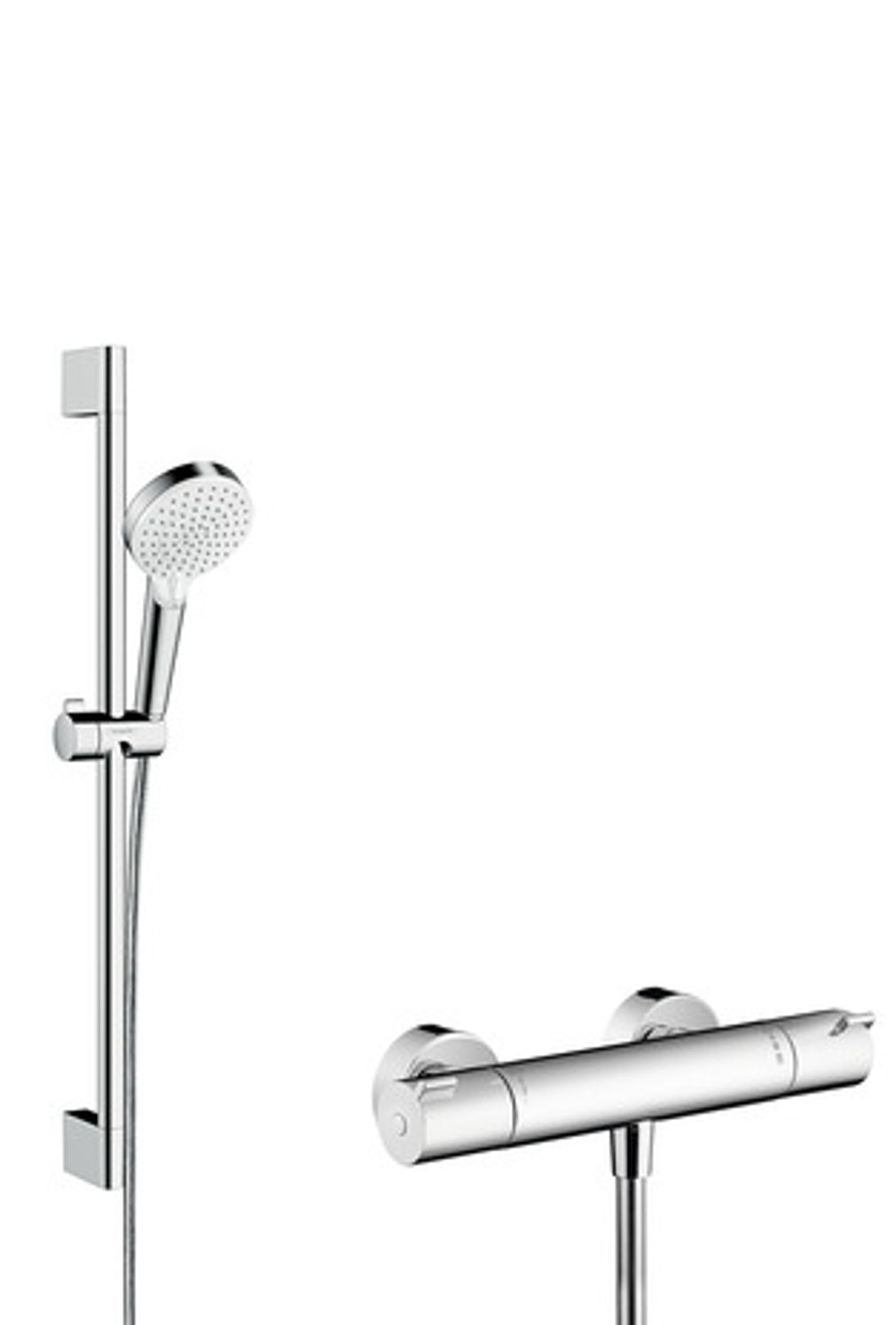 https://raleo.de:443/files/img/11eeea264f8fe03092906bba4399b90c/size_l/Hansgrohe-HG-Brausenkombi-Crometta-Vario-Ecostat-1001-CL-Unica-650mm-weiss-chrom-27812400 gallery number 1